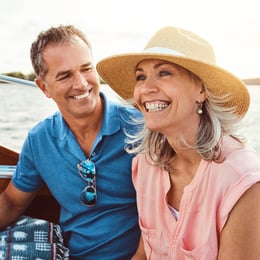 Smiling Couple on a Boat